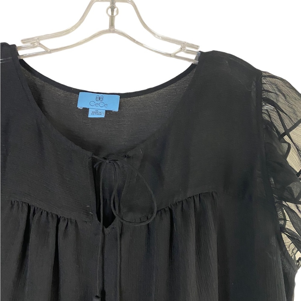 CeCe Flowy Black Top Women Size 1X - Picture 3 of 8